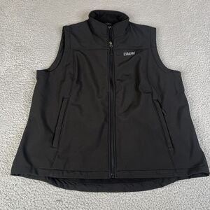 BMW Vest Mens XL Black Full Zip Reflective Employee Uniform Fleece Lined Oobe